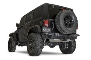 Jeep JK Bumper - Rear - Addictive Desert Designs - Stealth Fighter - Hammer Black with Satin Black panels - `07-`18
